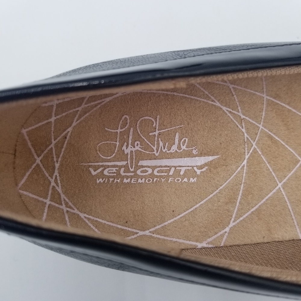 Life Stride Zee Velocity Memory Foam Black Loafers size 7.5 - Picture 2 of 10